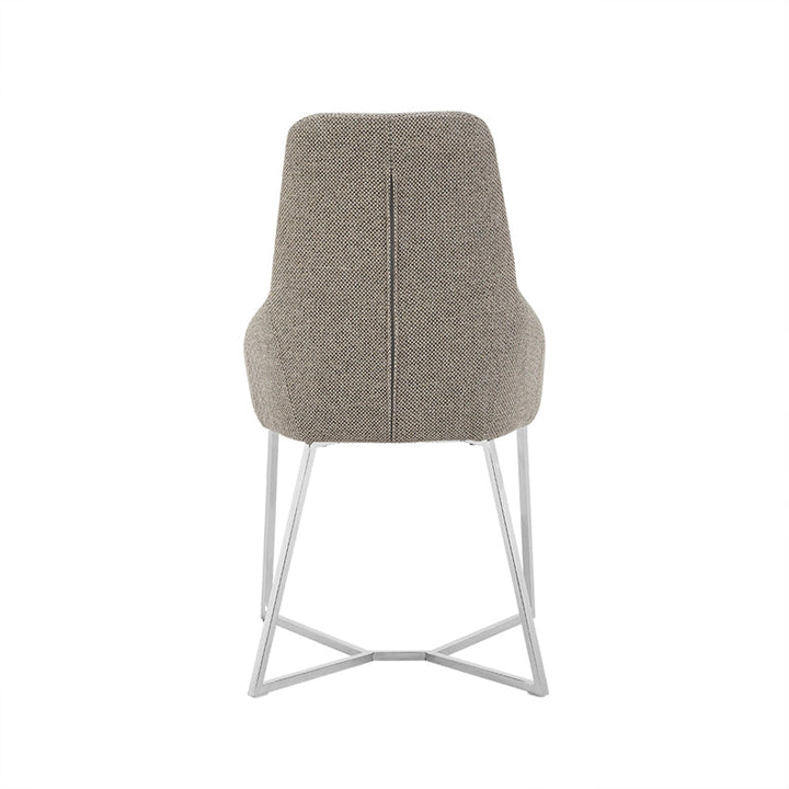 Stark Modern Light Grey Fabric Dining Chair (Set of 2) - MONAVILLA