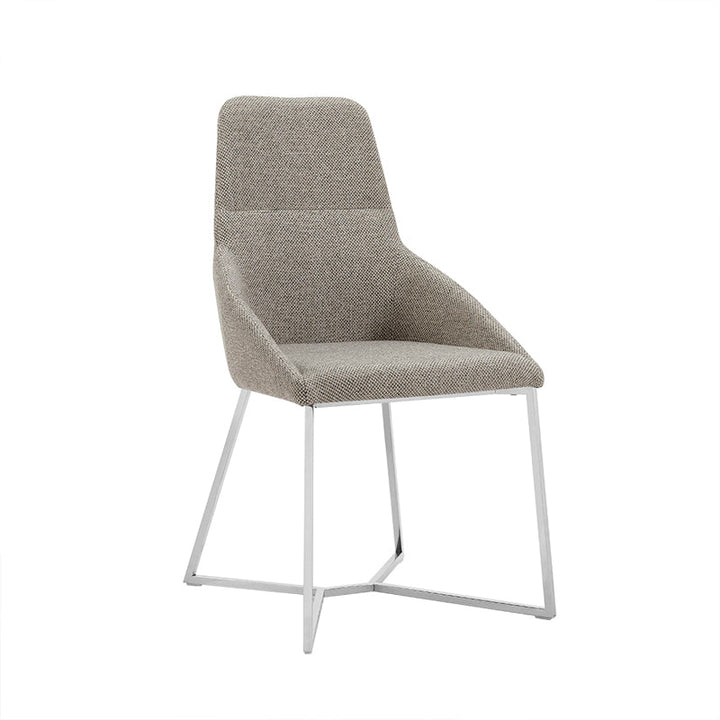 Stark Modern Light Grey Fabric Dining Chair (Set of 2) - MONAVILLA