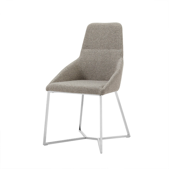 Stark Modern Light Grey Fabric Dining Chair (Set of 2) - MONAVILLA