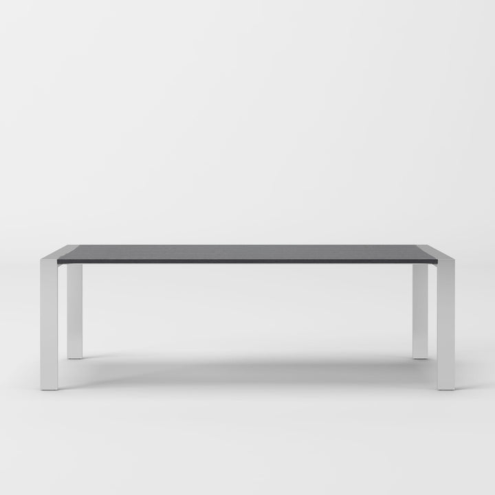 Modrest Fauna Modern Elm Grey & Stainless Steel Chrome Dining Table - MONAVILLA