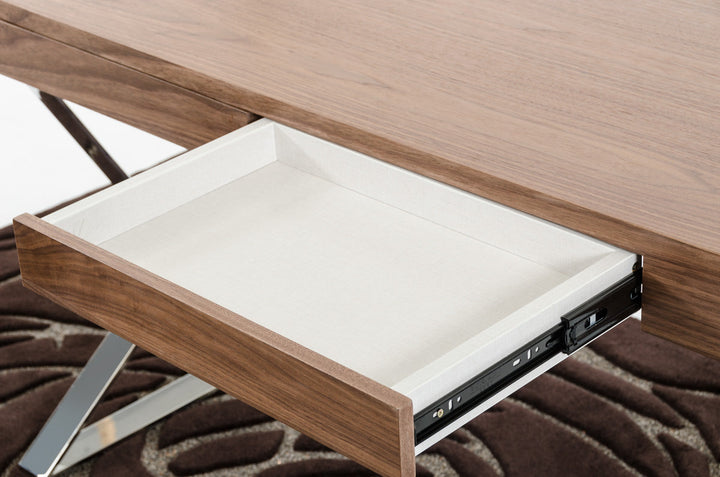 Modrest Ferris Modern Walnut Office Desk - MONAVILLA