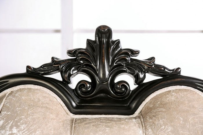 Furniture Of America Acapulco Traditional Black Off-White Chair Model FM65001ES-CH - MONAVILLA