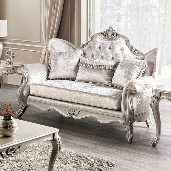 Furniture Of America Acapulco Traditional Off-White Loveseat Model FM65001WH-LV - MONAVILLA
