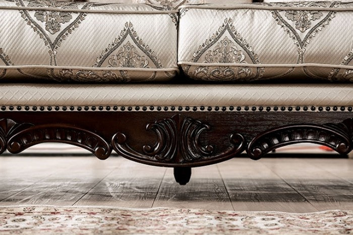 Furniture Of America Veracruz Traditional Dark Cherry/Beige Chair Model FM65002BG-CH - MONAVILLA