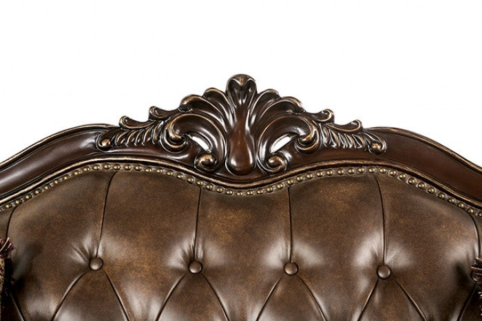 Furniture Of America Ensenada Dark Cherry/Brown Leatherette Chair Model FM65003BR-CH - MONAVILLA