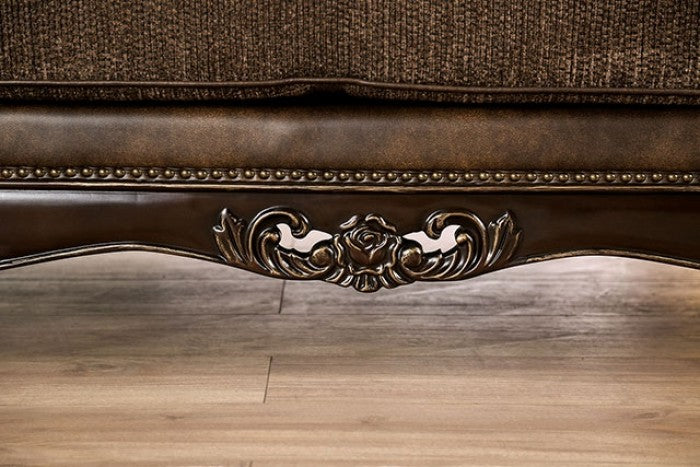 Furniture Of America Ensenada Dark Cherry/Brown Leatherette Chair Model FM65003BR-CH - MONAVILLA