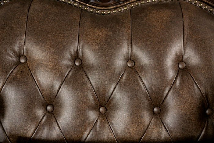 Furniture Of America Ensenada Dark Cherry/Brown Leatherette Chair Model FM65003BR-CH - MONAVILLA