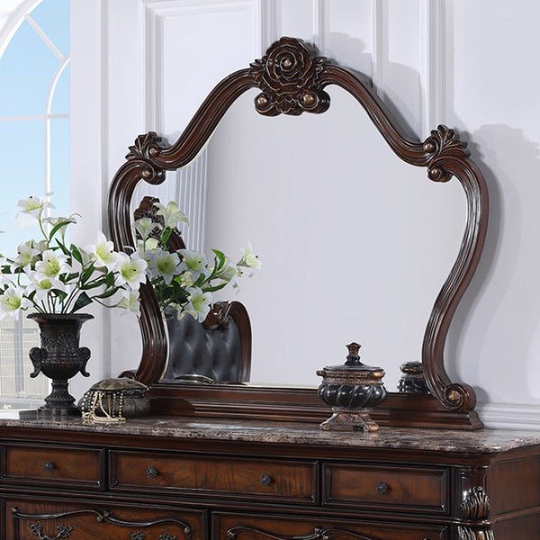 Furniture Of America Traditional Dark Cherry Ventresca Mirror Model FM7635CH-M - MONAVILLA