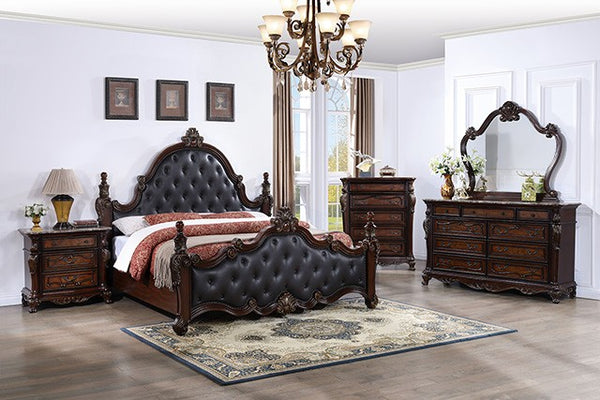 Furniture of America Cremona 4 Pc Queen Bedroom Set Model FM7637CH-Q-4PC
