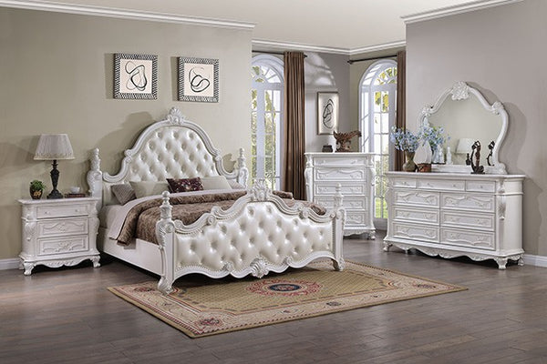 Furniture Of America Cremona 5 Pc Queen Bedroom Set Model FM7637WH-Q-5PC-CHEST