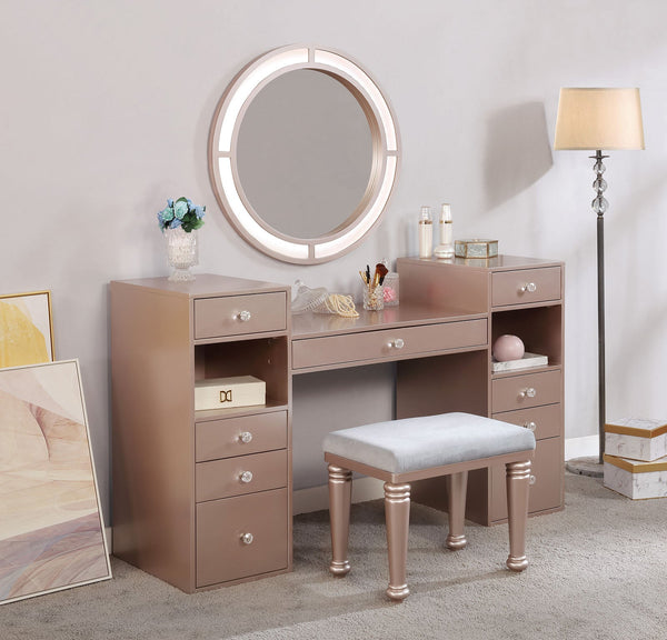Furniture Of America Yasmine Tiffany Blush Glam Vanity Set Model FOA-DK5683PK-PK - MONAVILLA