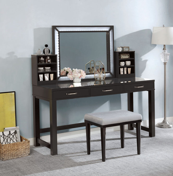 Furniture Of America Stephanie Obsidian Gray Glam Vanity Set Model FOA-DK5685DG-PK - MONAVILLA