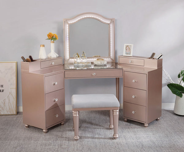 Furniture Of America Tracie Tiffany Blush Glam Vanity Set Model FOA-DK5686PK-PK - MONAVILLA