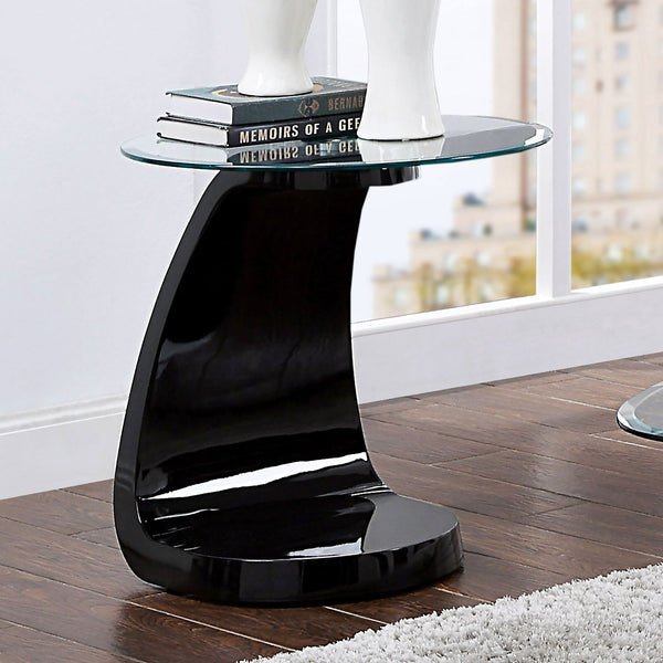 Furniture Of America Nahara Black Contemporary End Table Model FOA4042BK-E-TABLE - MONAVILLA