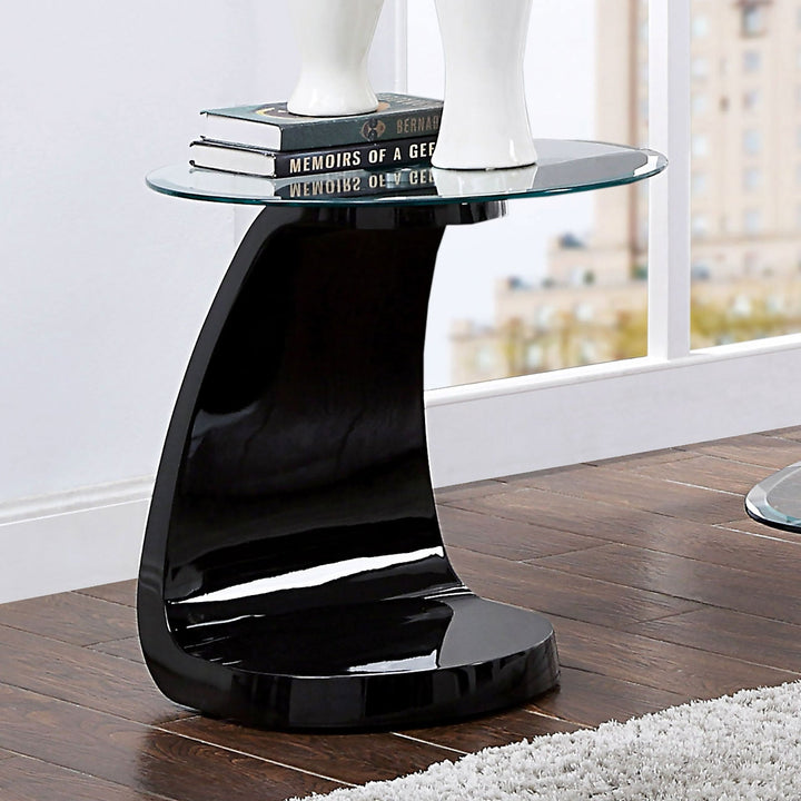 Furniture Of America Nahara Black Contemporary End Table Model FOA4042BK-E-TABLE - MONAVILLA