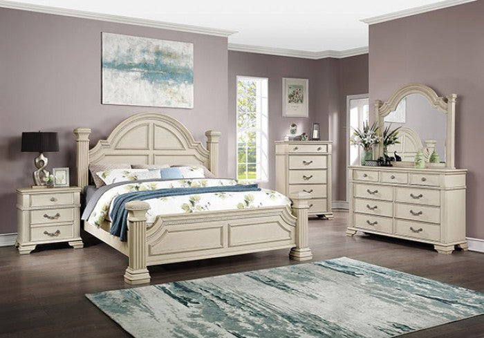 Furniture Of America Pamphilos Antique White Traditional Mirror Model FOA7144WH-M - MONAVILLA