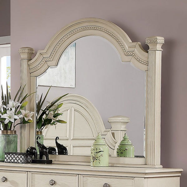 Furniture Of America Pamphilos Antique White Traditional Mirror Model FOA7144WH-M - MONAVILLA