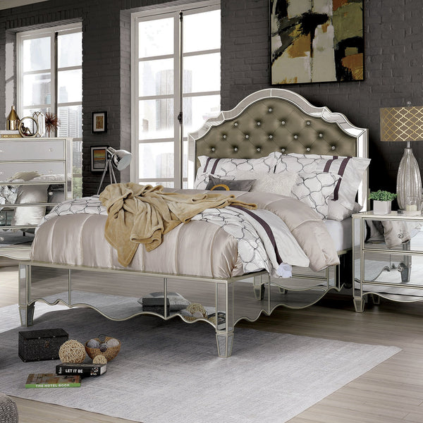 Furniture Of America Eliora Silver Glam Bed Model FOA7890 - MONAVILLA