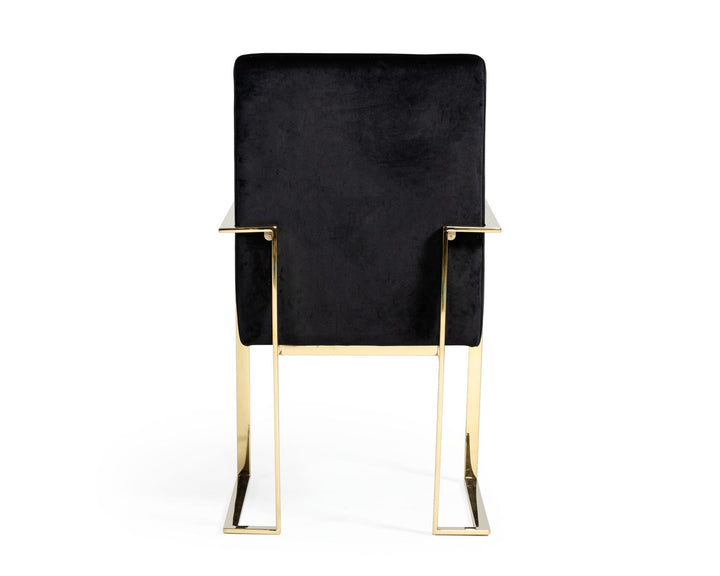 Modrest Fowler Modern Black Velvet Dining Chair - MONAVILLA