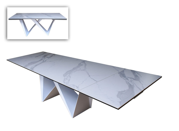 Modrest Fritz Modern White Ceramic Dining Table - MONAVILLA