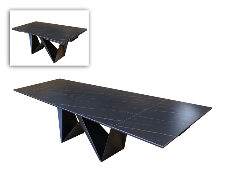 Modrest Fritz Modern Black Ceramic Dining Table - MONAVILLA