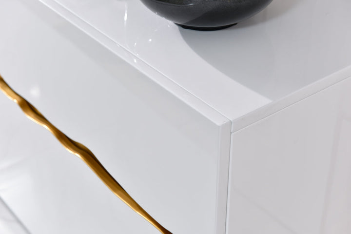 Modrest Aspen Modern White & Gold Buffet - MONAVILLA