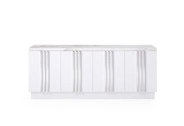 Modrest Kingsley Modern Marble & Stainless Steel Buffet - MONAVILLA