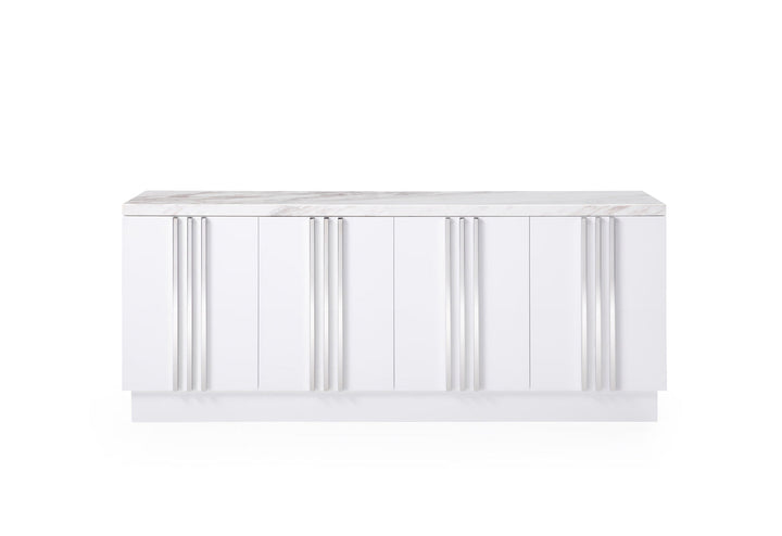 Modrest Kingsley Modern Marble & Stainless Steel Buffet - MONAVILLA