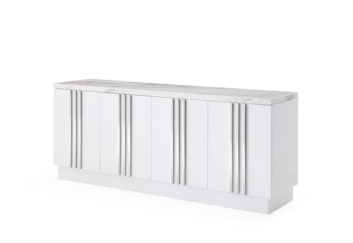 Modrest Kingsley Modern Marble & Stainless Steel Buffet - MONAVILLA