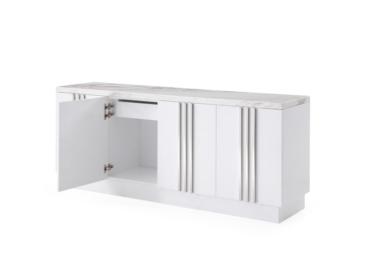Modrest Kingsley Modern Marble & Stainless Steel Buffet - MONAVILLA