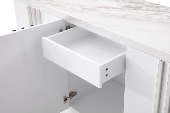 Modrest Kingsley Modern Marble & Stainless Steel Buffet - MONAVILLA