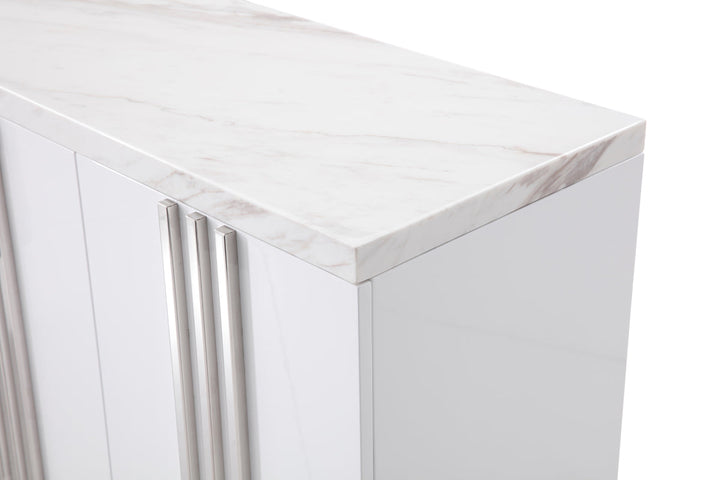 Modrest Kingsley Modern Marble & Stainless Steel Buffet - MONAVILLA