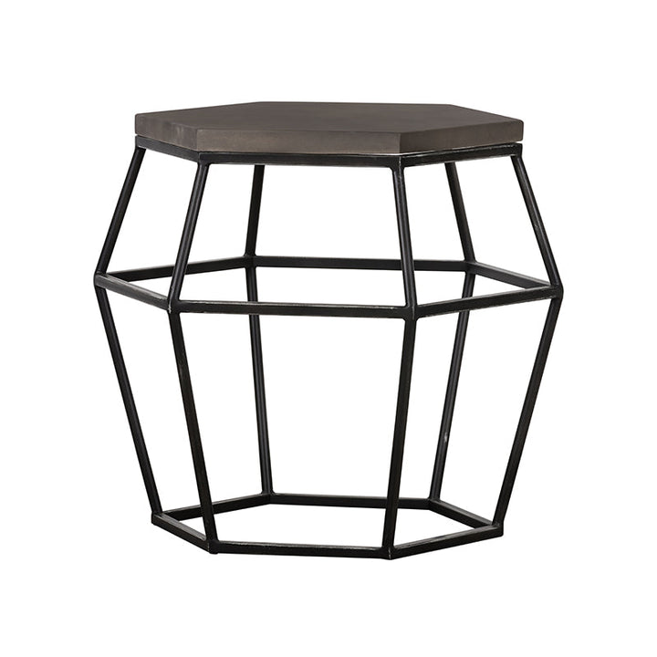 Modrest Tartan Modern Concrete & Metal End Table - MONAVILLA