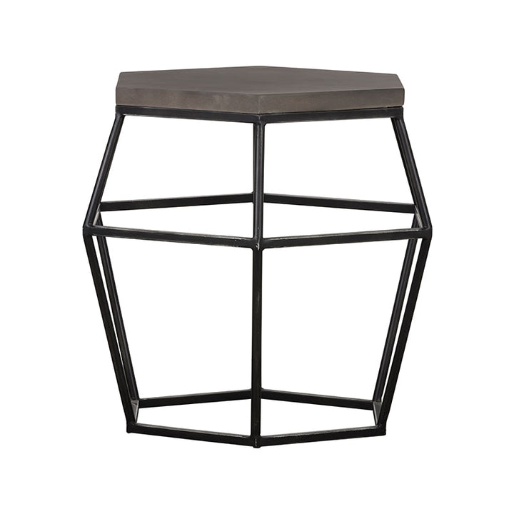 Modrest Tartan Modern Concrete & Metal End Table - MONAVILLA