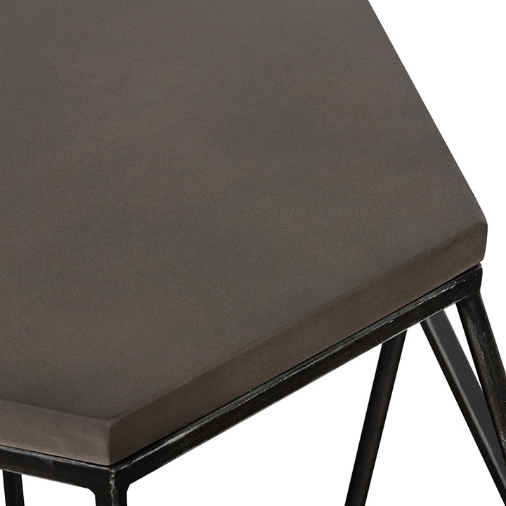 Modrest Tartan Modern Concrete & Metal End Table - MONAVILLA