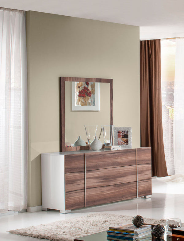 Nova Domus Giovanna Italian Modern Cherry Mirror - MONAVILLA