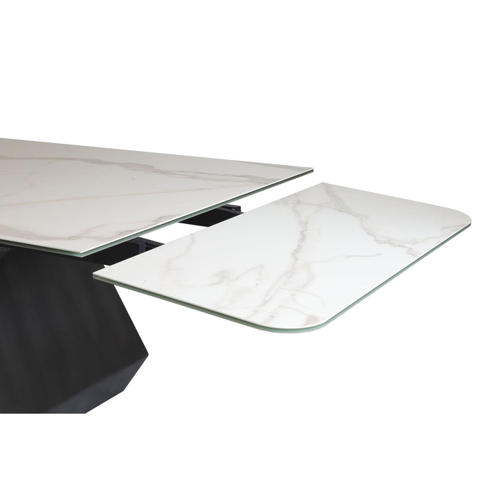 Modrest Howell Modern White Ceramic Extendable Dining Table - MONAVILLA