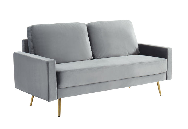 Divani Casa Huffine Modern Grey Fabric Sofa - MONAVILLA