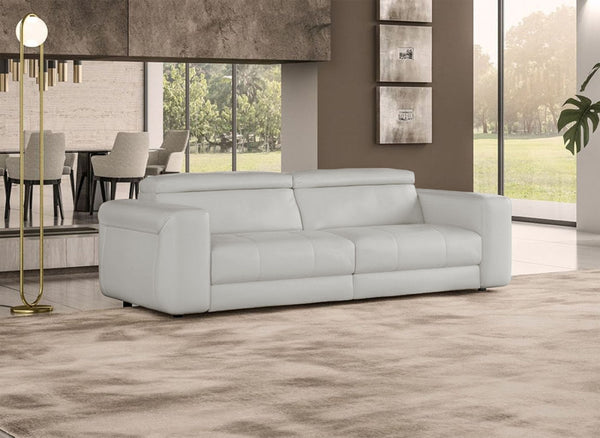 Coronelli Collezioni Icon Modern Italian Grey Leather Sofa Bed - MONAVILLA