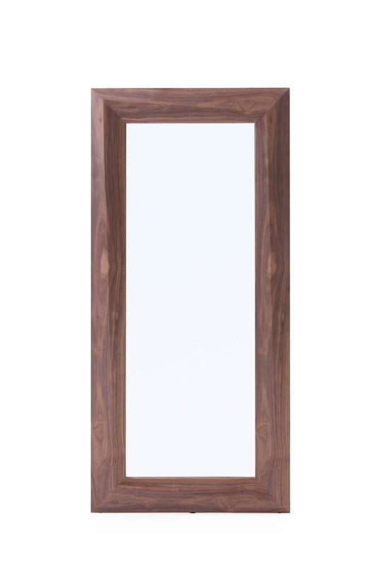 Modrest Calem Modern Walnut Floor Mirror - MONAVILLA