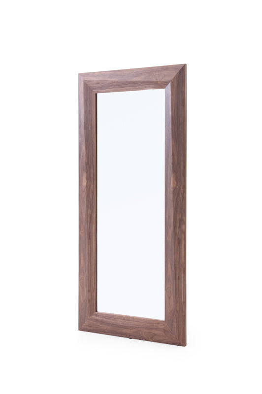 Modrest Calem Modern Walnut Floor Mirror - MONAVILLA