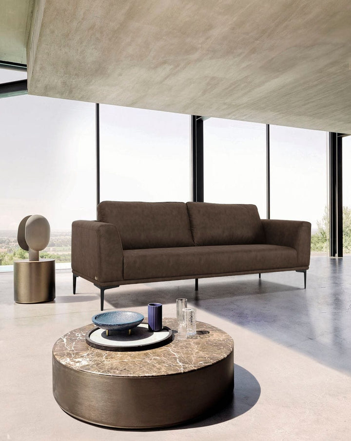Divani Casa Jada Modern Brown Fabric Loveseat - MONAVILLA