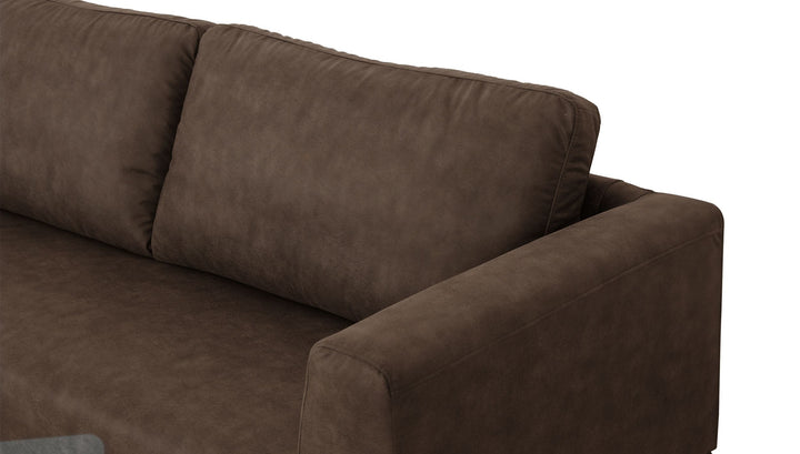 Divani Casa Jada Modern Brown Fabric Loveseat - MONAVILLA
