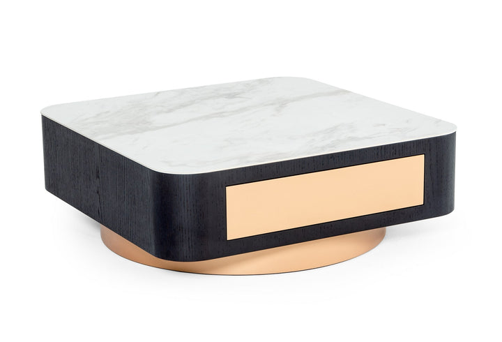 Modrest Peak Modern Black Oak Coffee Table - MONAVILLA