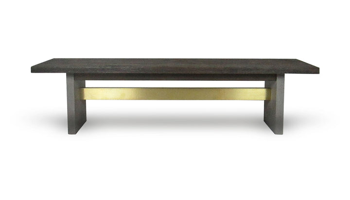 Modrest June Modern Dark Grey Concrete & Walnut Dining Bench - MONAVILLA