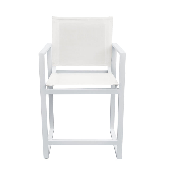 Divani Casa Kayak Modern White Outdoor Counter Stool - MONAVILLA