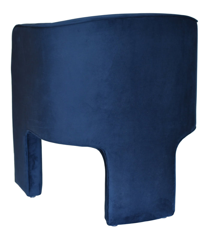 Modrest Kyle Modern Blue Velvet Accent Chair - MONAVILLA