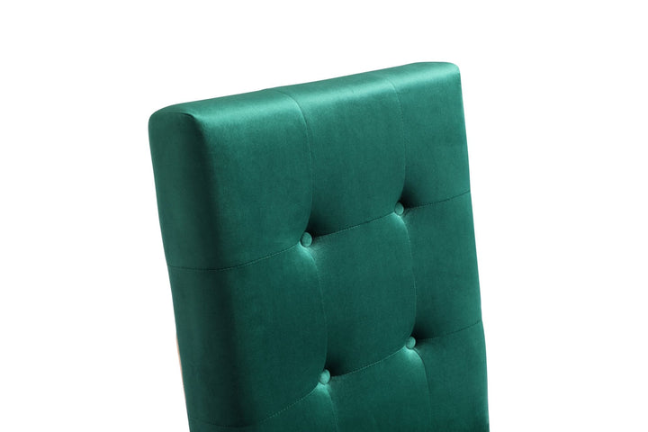 Modrest Legend Modern Green Velvet & Rosegold Dining Chair (Set of 2) - MONAVILLA
