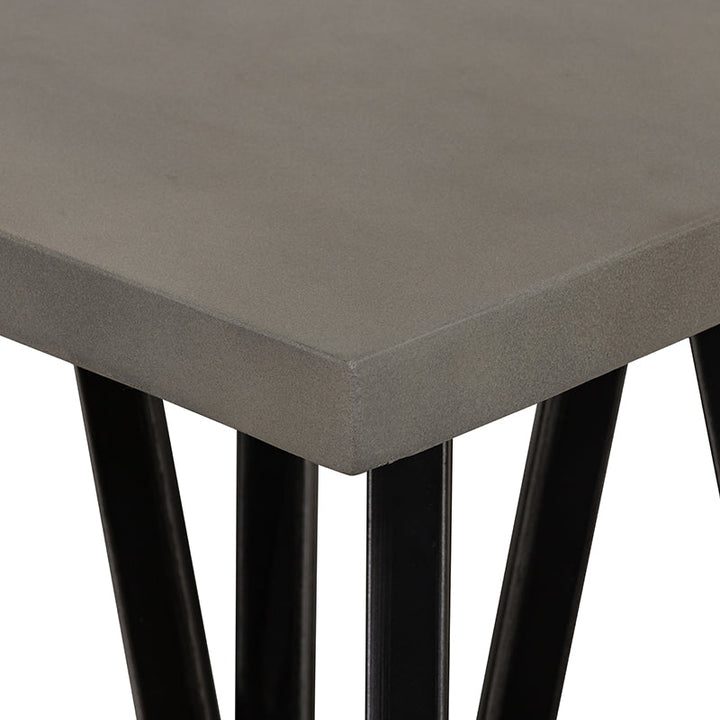 Modrest Richmond Modern Concrete & Black Metal End Table - MONAVILLA