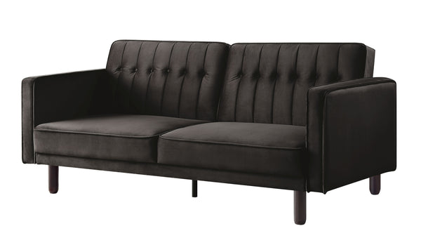 ACME Qinven Dark Brown Velvet Futon Model LV00086 - MONAVILLA